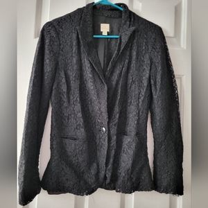 Women's Black Lace LC Lauren Conrad Blazer Size 2